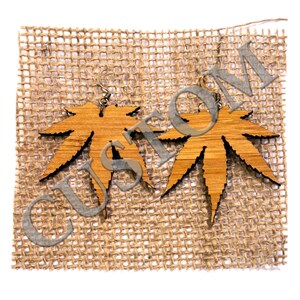 Boucles d’oreilles en bambou Pot Leaf