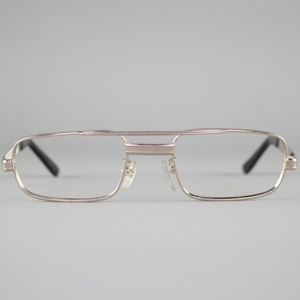 70s Vintage Eyeglasses | 1970s Glasses Frames | Deadstock Eyewear - Ike Silver
