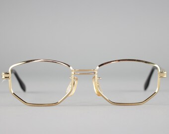 Vintage Glasses Frames | 70s Gold Eyeglasses | Vintage Deadstock | - GG-1744