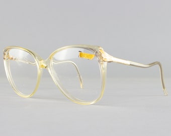 1980s Vintage Eyeglass Frame | 80s Glasses | Clear Eyeglasses | Deadstock Eyewear - Annette