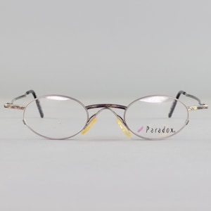 Vintage 90s Oval Eyeglasses: Minimalist Blade Frame, Deadstock Eyewear
