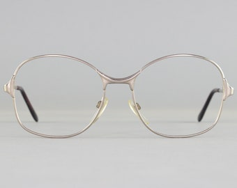 80s Glasses | 1980s Vintage Frames | Silver Eyeglasses | Deadstock Glasses Frame - Celeste