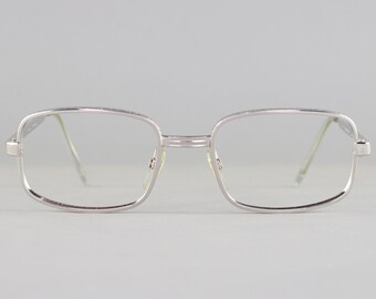 Vintage 60s Glasses Frames | Silver Eyeglasses | 1960s Eyeglass Frame | Deadstock Eyewear - Big Ben