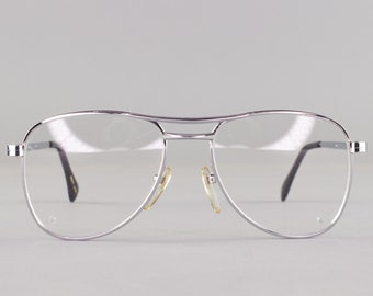 Lunettes de soleil aviateur des années 80 | Montures de lunettes des années 80 | Monture de lunettes en métal argenté | Lunettes Deadstock - Arise