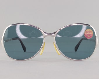 1970s Vintage Sunglasses | Metzler Eyeglasses | Round Oversized Glasses Frames | 70s Eyeglass Frame | Deadstock Eyewear - Donna