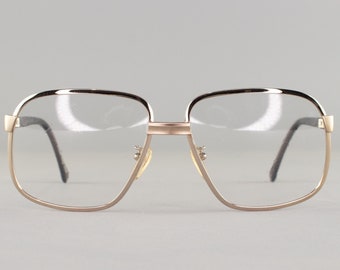 80s Glasses | Gold Eyeglass Frame | Vintage Eyeglasses | 1980s Aesthetic | Deadstock Eyewear - Favorite