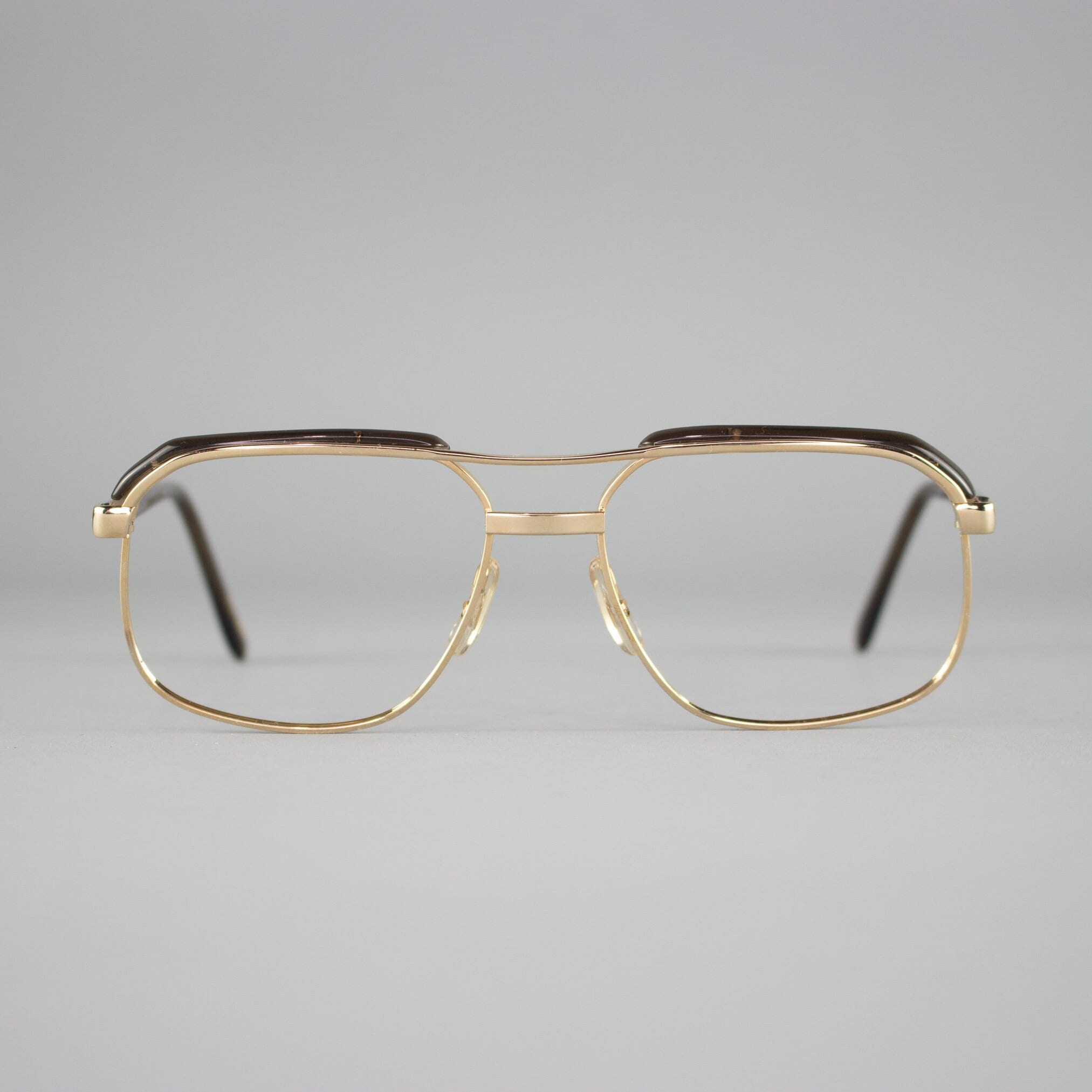 Monture De Lunettes Vintage Années 70/80 - Transparent/Marron Orangé, Fabriquée En France