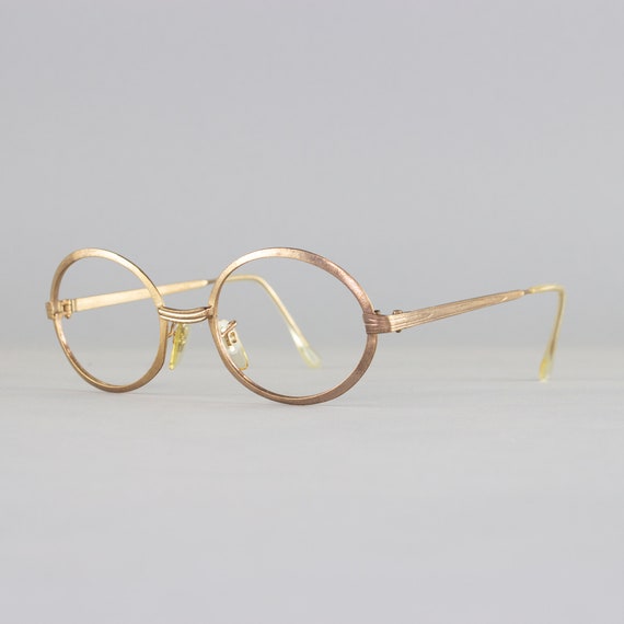 1970s Glasses Frames | Vintage Gold Eyeglass Fram… - image 3