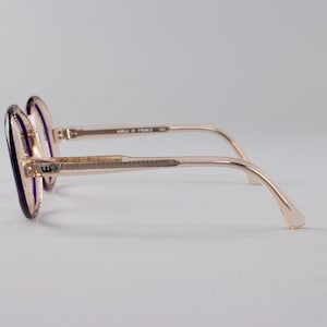 70s Vintage Glasses Clear Purple Round Eyeglasses Oversized Eyeglass Frame Ravenna 1 image 5