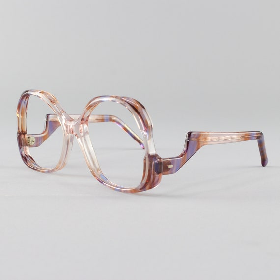 70s Glasses  Clear & Pink Vintage Eyeglasses  70s Eyeglass - Etsy