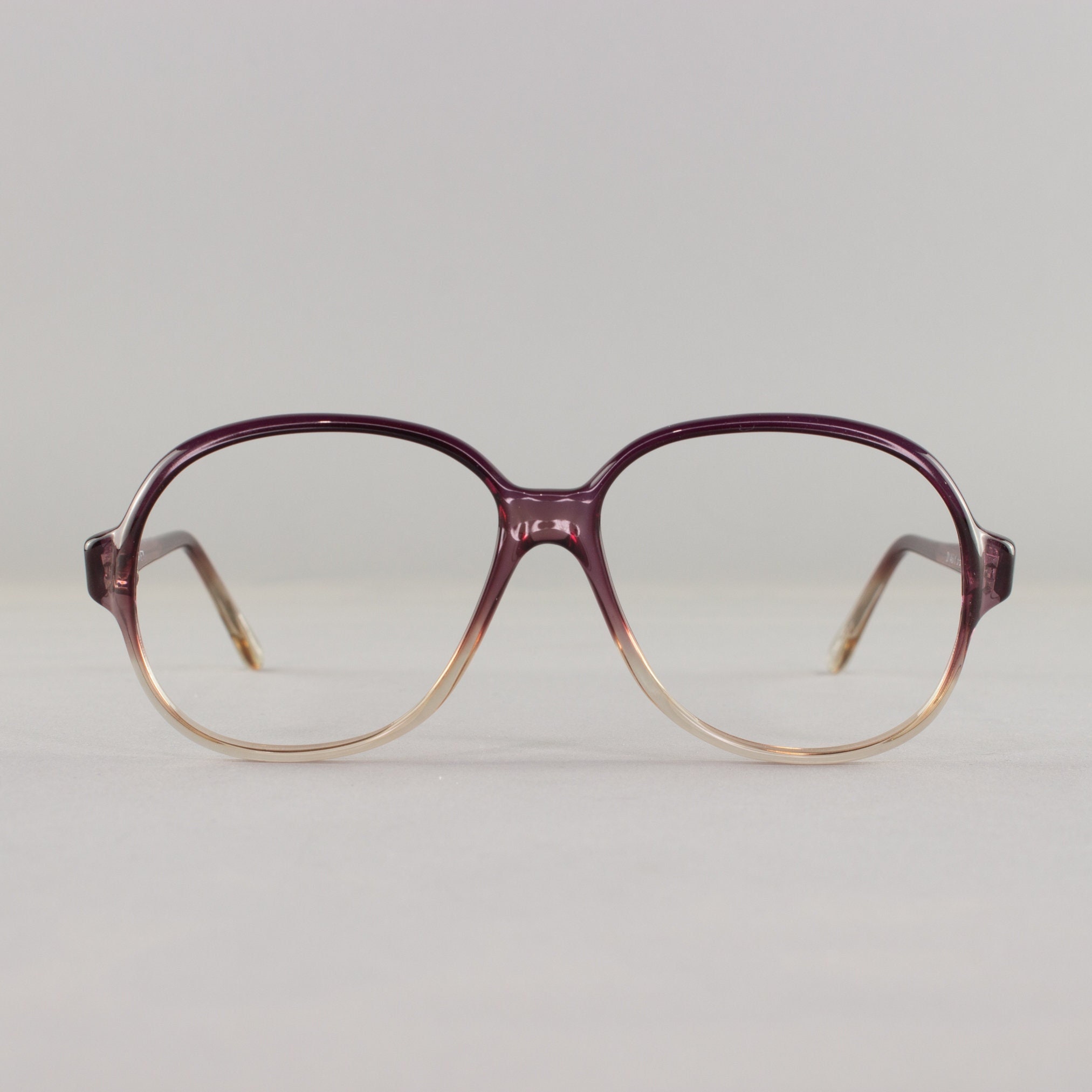 Vintage Eyeglasses | 70s Glasses | Clear Purple Eyeglass Frame | 1970s Deadstock Eyewear - G-299