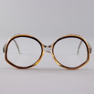 Vintage Eyeglasses | Black and Orange Glasses | 70s Oversized Eyeglass Frames - Ravenna 3