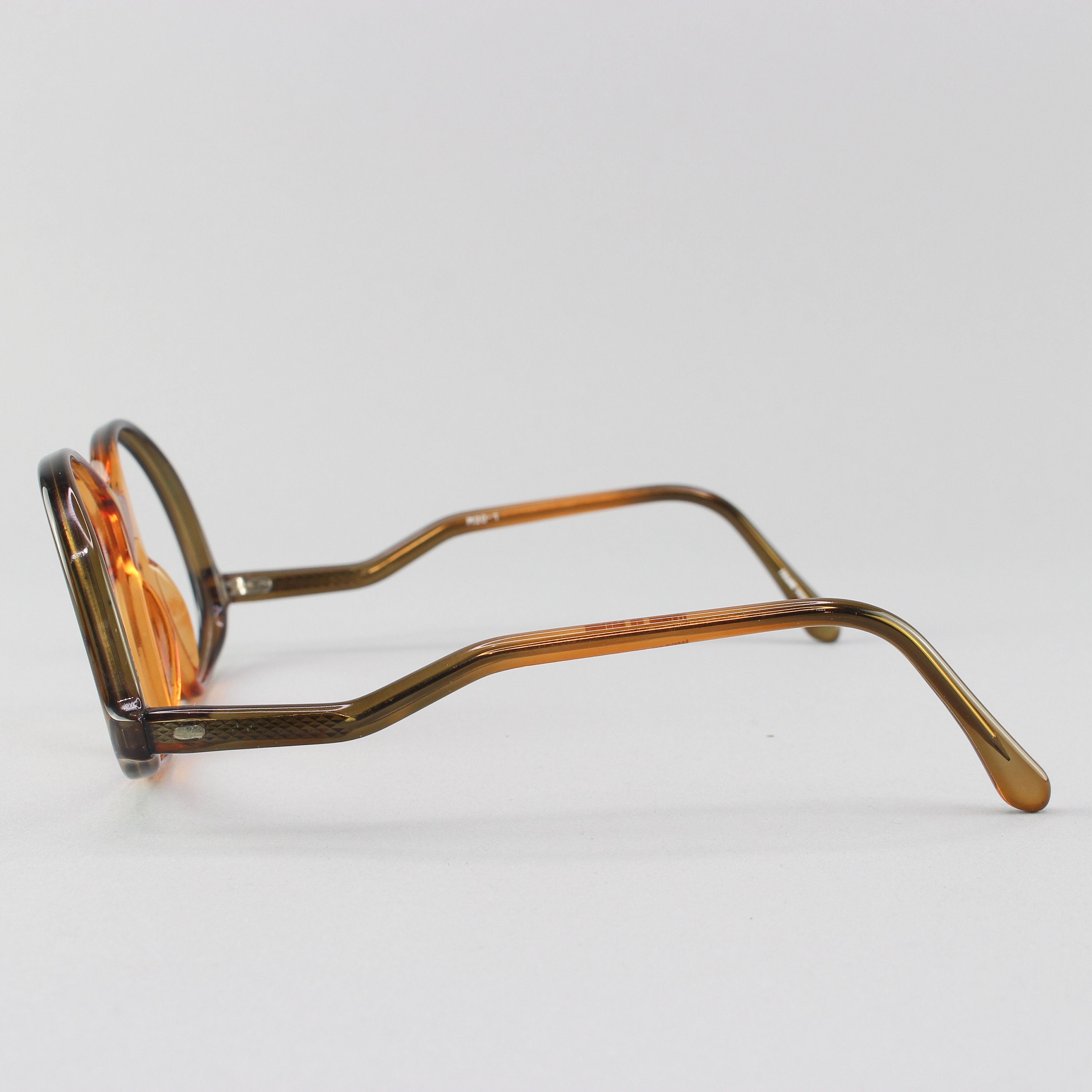 Vintage Eyeglasses 70s Glasses Clear Brown Glasses Frames 1970s