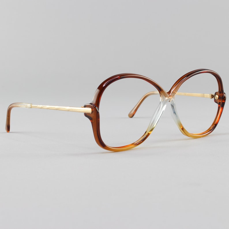 Vintage 80s Glasses Clear Brown Eyeglasses 1980s Aesthetic Etsy