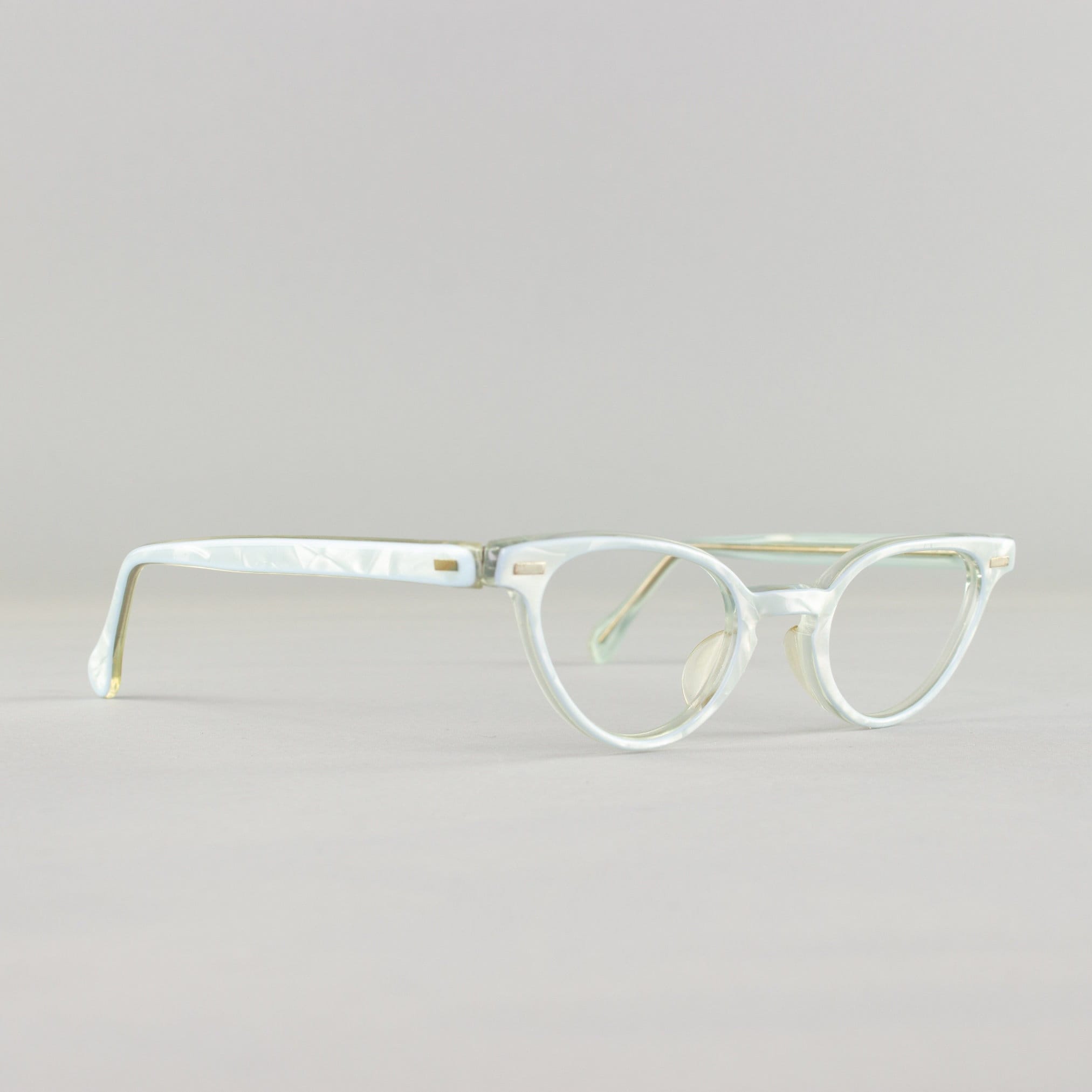 Vintage Eyeglasses 60s Cateye Glasses Frames Baby Blue 
