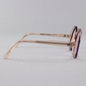 70s Vintage Glasses Clear Purple Round Eyeglasses Oversized Eyeglass Frame Ravenna 1 image 4