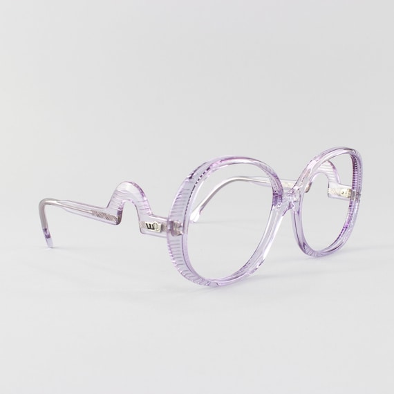 Vintage Eyeglasses  Oversized 70s Glasses  Clear Purple - Etsy