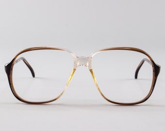 80s Vintage Eyeglass Frame | Clear Brown Glasses | NOS 1980s Glasses Frames - Pisa 9912