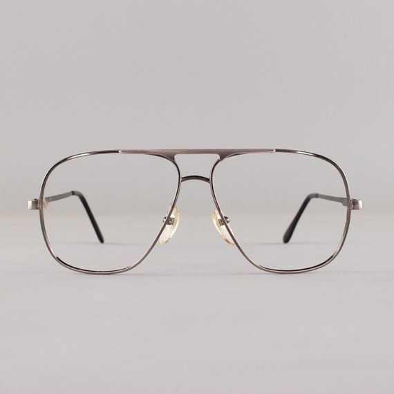 80s Pewter Vintage Aviator Glasses | 80s Frames |… - image 1