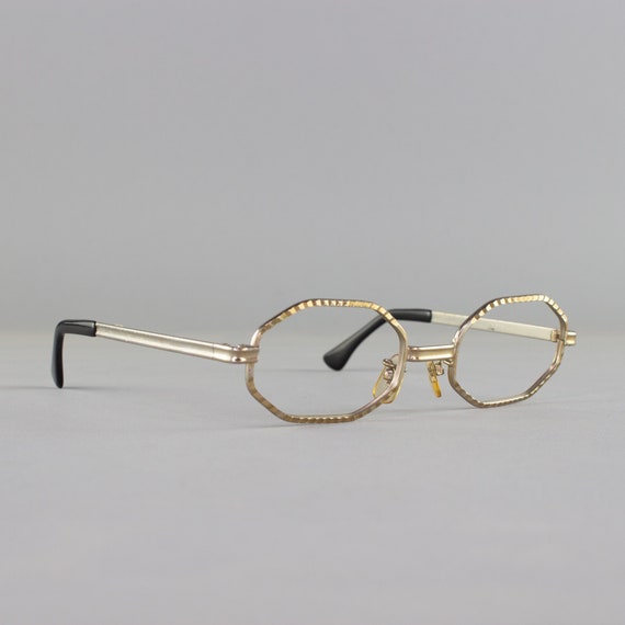 etched gold eyeglass frames - Gem