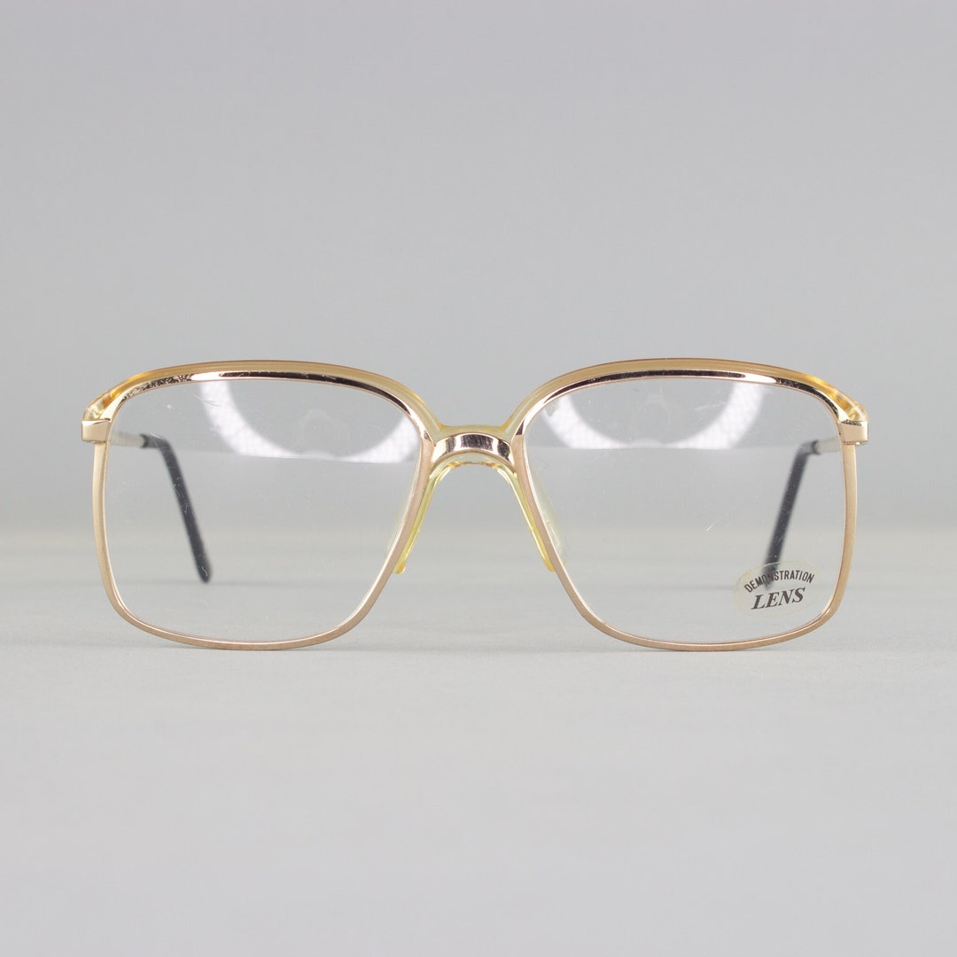 80s Glasses Vintage Eyeglasses Gold Eyeglass Frame 1980s - Etsy