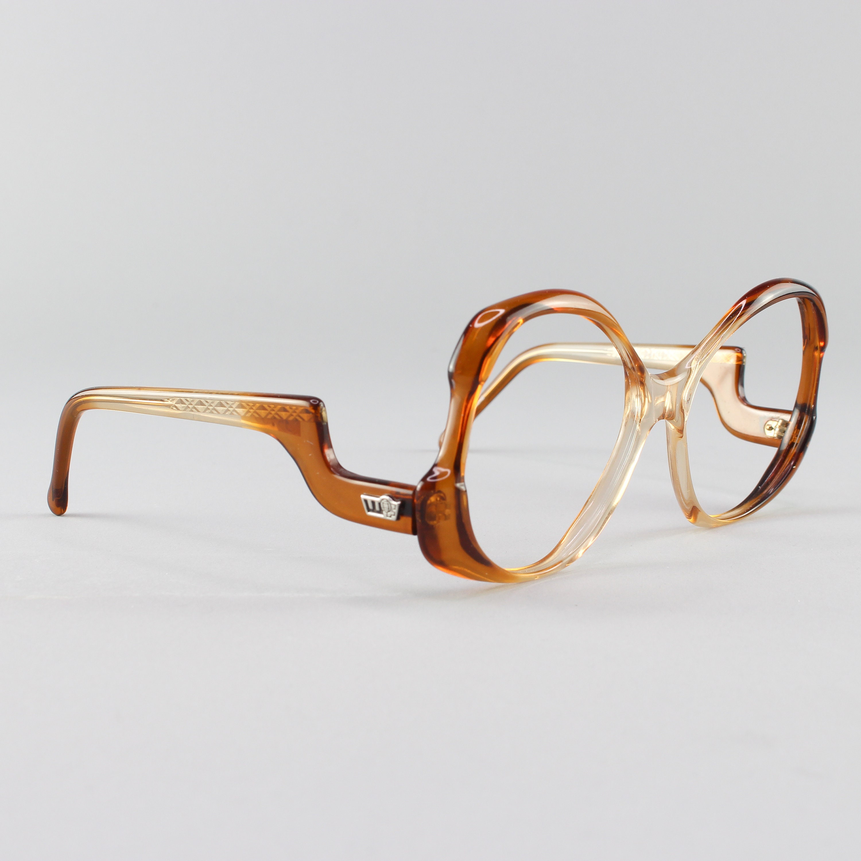 Vintage 80s Glasses Oversized Round Eyeglasses 1980s Brown Etsy