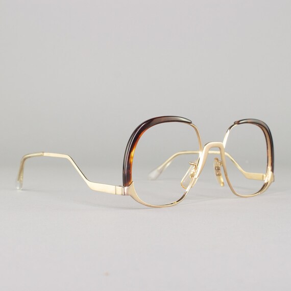 Vintage Glasses  70s Eyeglasses  Gold Eyeglass Frame  - Etsy