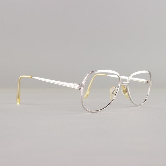 Silver Aviator Eyeglasses | 70s Vintage Glasses F… - image 2