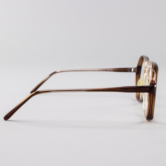 80s Vintage Eyeglass Frame | Clear Brown Glasses … - image 4