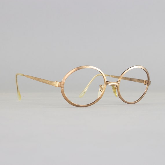 1970s Glasses Frames | Vintage Gold Eyeglass Fram… - image 2