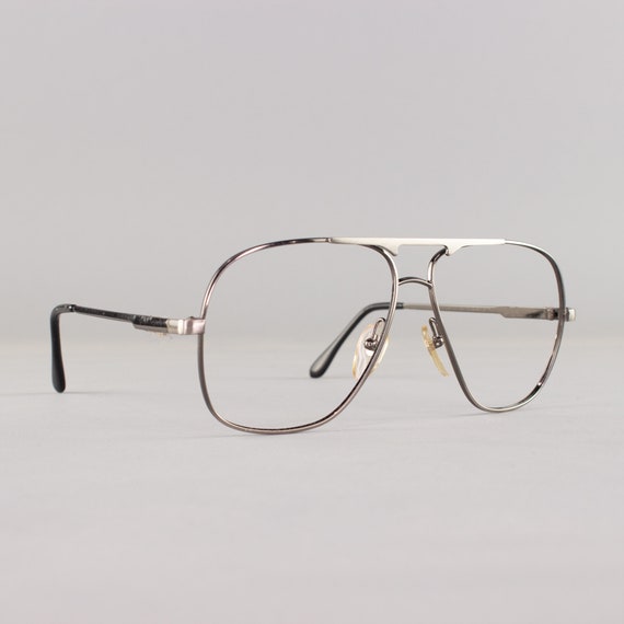 80s Pewter Vintage Aviator Glasses | 80s Frames |… - image 2