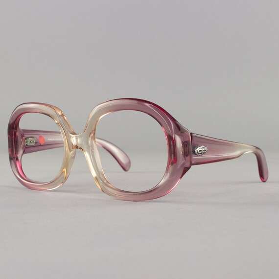 Purple 70s Glasses  Oversized Vintage Eyeglasses  Round - Etsy