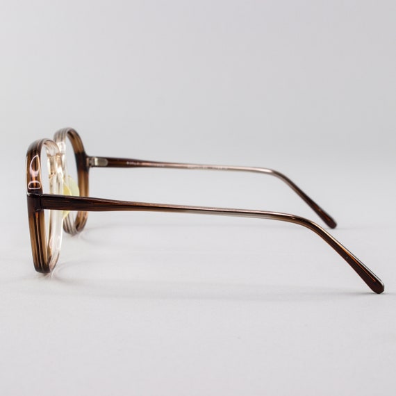 80s Vintage Eyeglass Frame | Clear Brown Glasses … - image 5