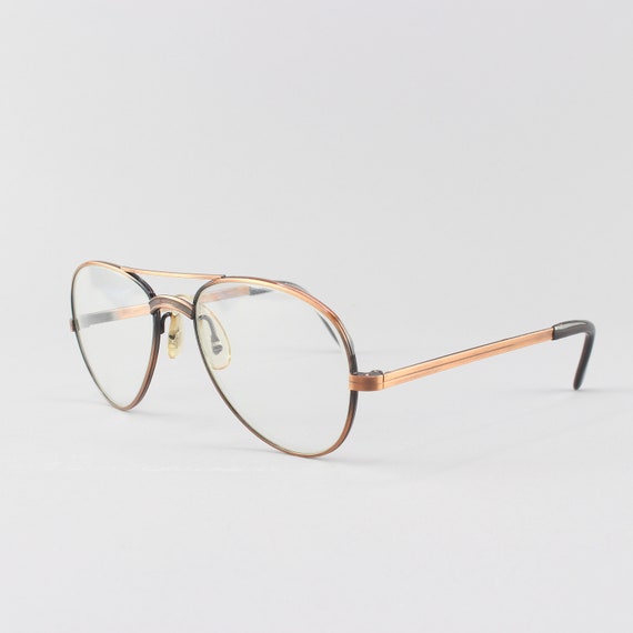Vintage Aviator Eyeglasses Copper Color Glasses Frame 80s Eyeglass