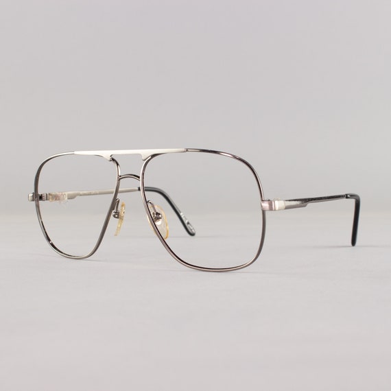 80s Pewter Vintage Aviator Glasses | 80s Frames |… - image 3