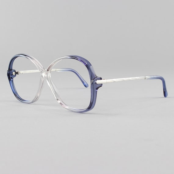 80s Eyeglasses | Vintage Glasses | Clear Blue Eye… - image 3