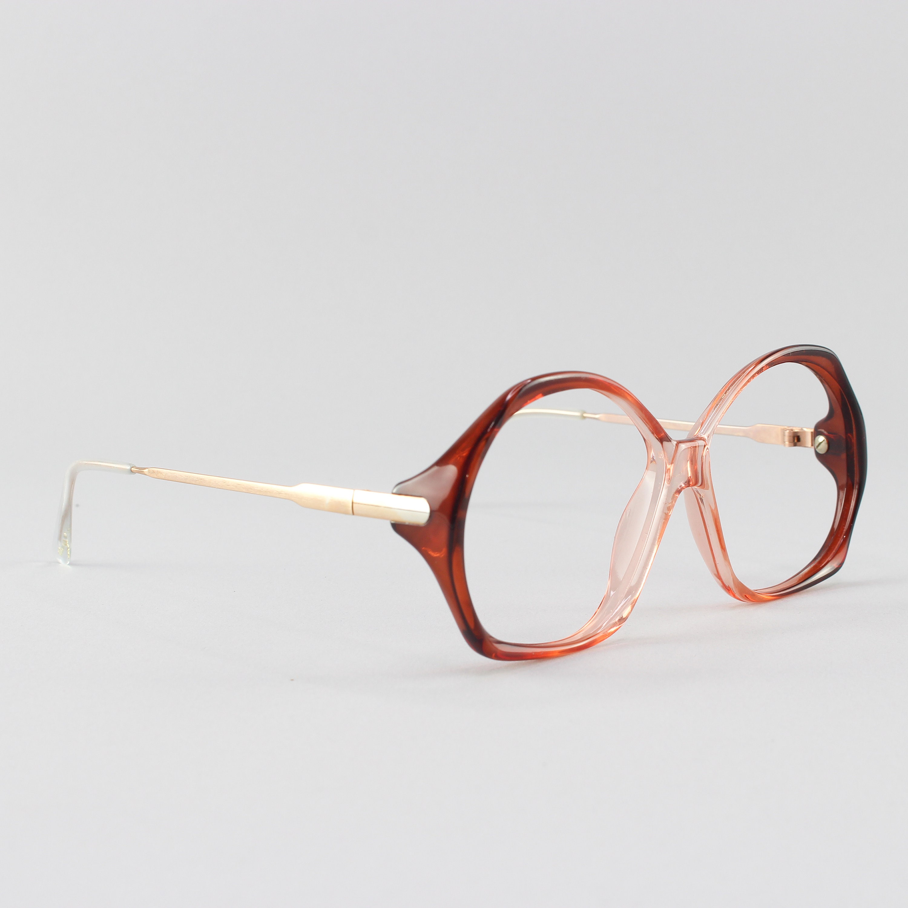 Vintage Glasses Round 80s Eyeglasses Pink Eyeglass Frame 1980s