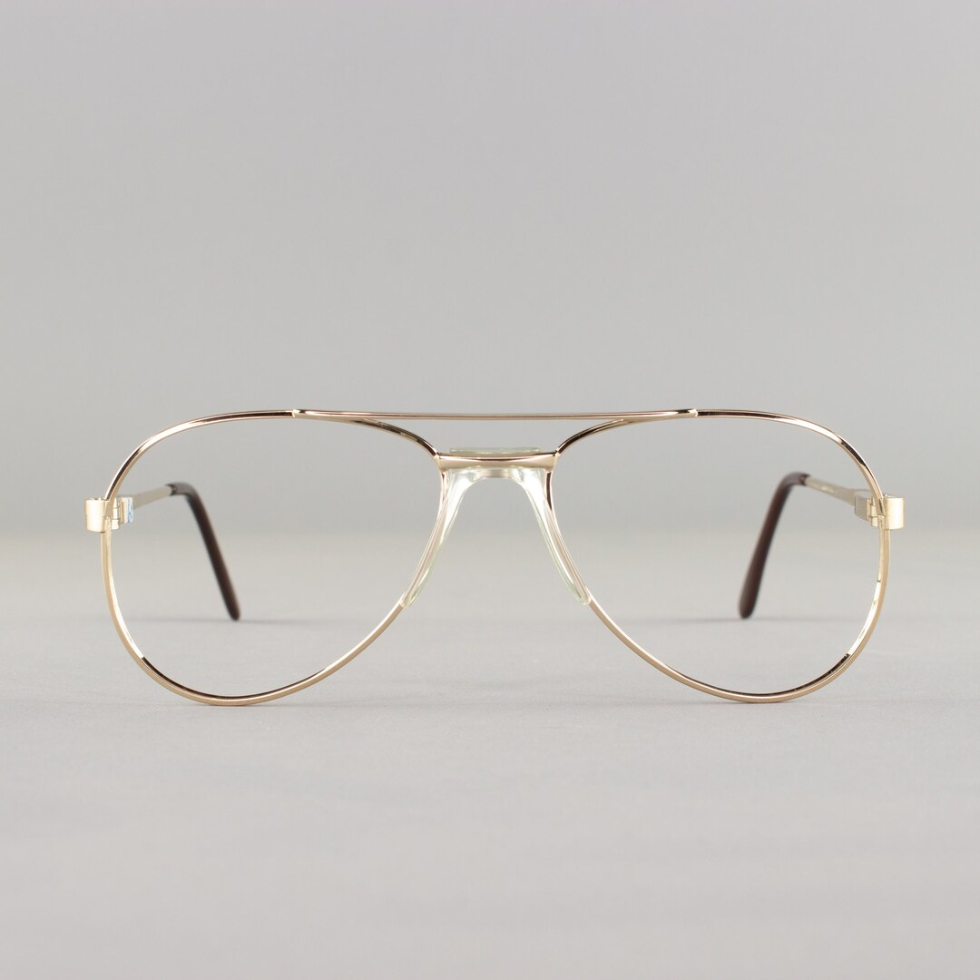 Vintage Eyeglasses 80s Glasses Frames 1980s Aesthetic Silver Aviator