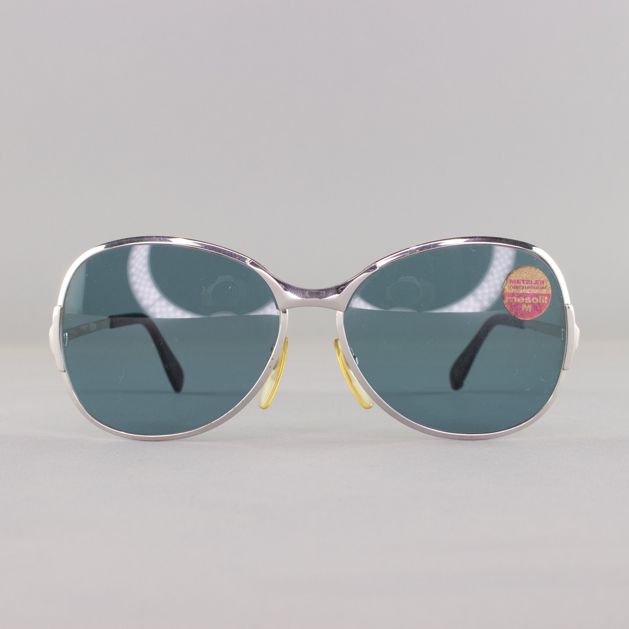 1970s Vintage Sunglasses | Metzler Eyeglasses | Round Oversized Glasses Frames | 70s Eyeglass Frame | Deadstock Eyewear - Donna