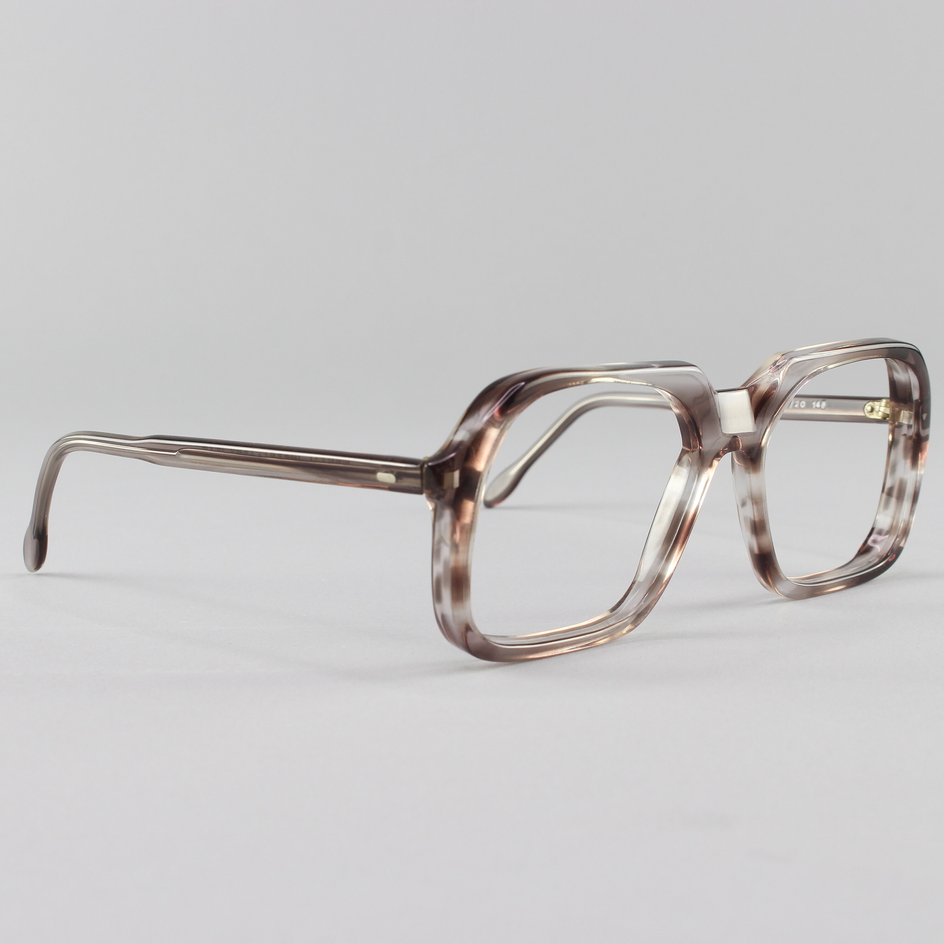 70s Eyeglasses Clear Gray Vintage Glasses 1970s Eyeglass Frame
