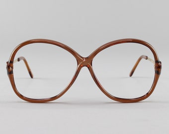 Vintage Eyeglasses |  80s Glasses | Brown 1980s Eyeglass Frame | Vintage Glasses Frames - July Brown