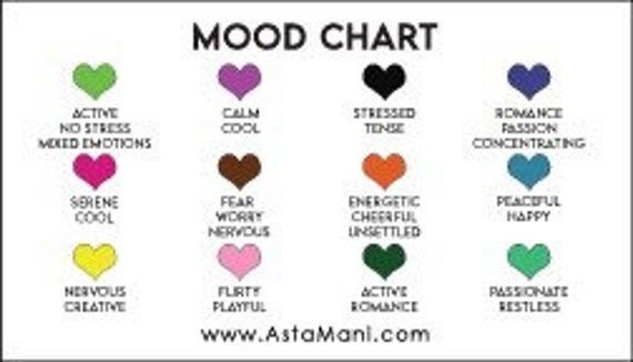 Mood Ring Color Chart Mood Ring Colors, Mood Ring Color Chart, Mood ...