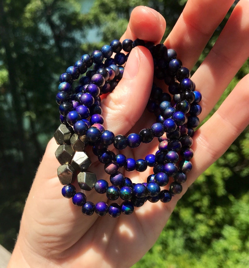 Mood bracelet mood bead bracelet gemstone mood bracelet Etsy