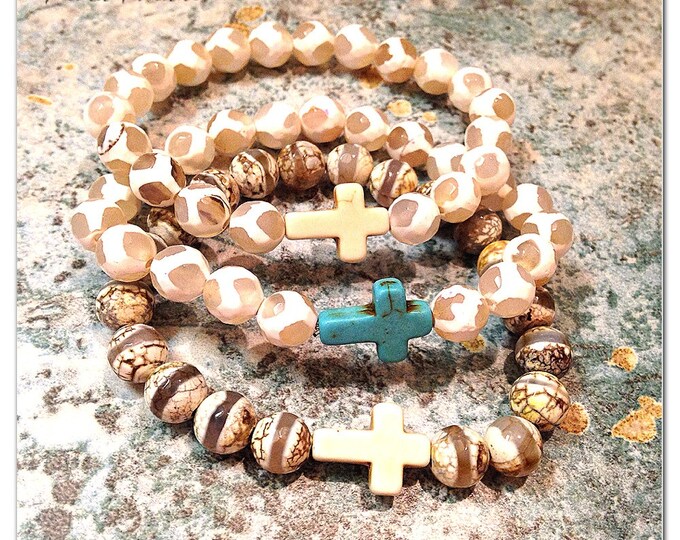 Cross Bracelets Cross Beaded Bracelets Colorful Bracelet Etsy