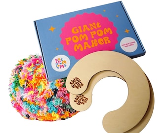 Giant Pom Pom Maker & Instructions - 28cm Fat Pom Poms - The original