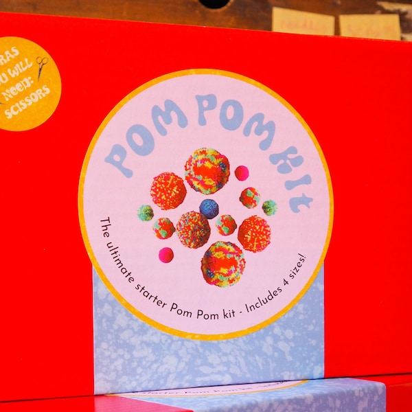 Pom Pom DIY Craft Starter Kit - Brights Christmas Craft Automne Cadeaux de décoration festive