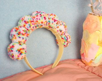 Speckle Pom Pom Headband – Sprinkles, Fun Handmade Hair Accessory & Christmas Gift