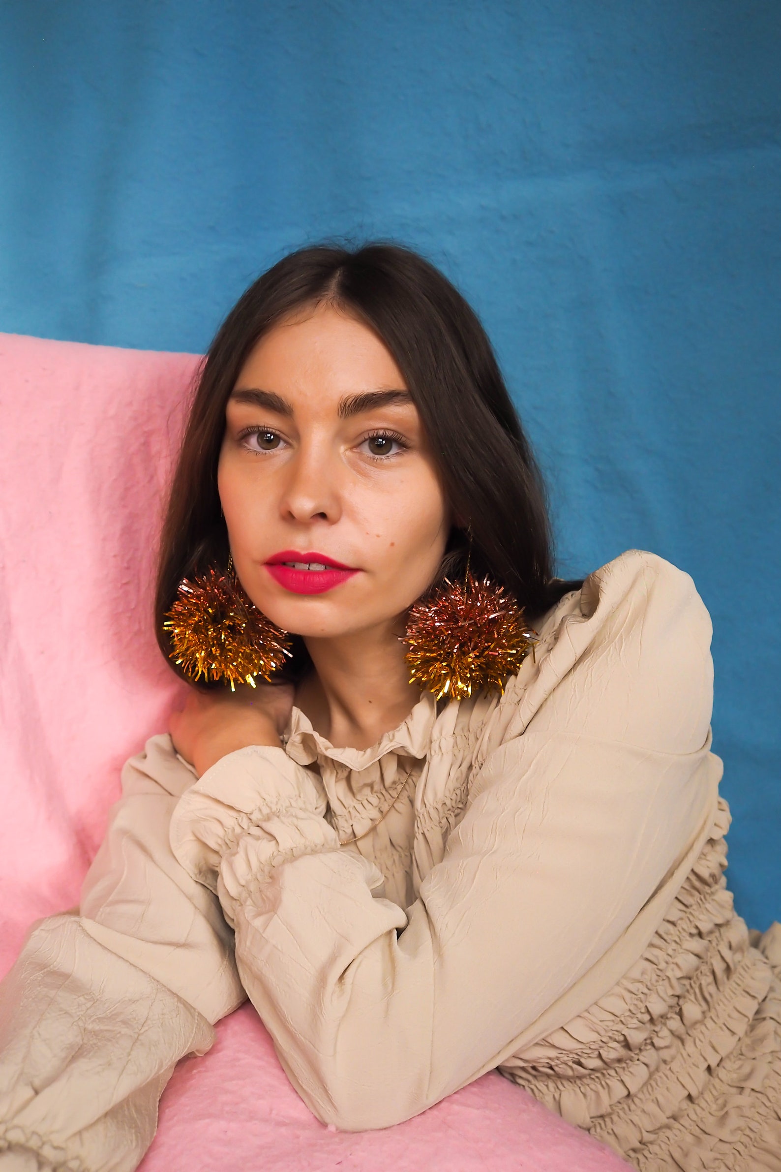 Tinsel Earrings Gold & Rose Gold Choose from Gold Plated Etsy