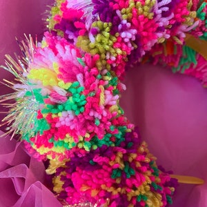 Tinsel Rainbow Pom Pom Headband Iridescent Tinsel image 7