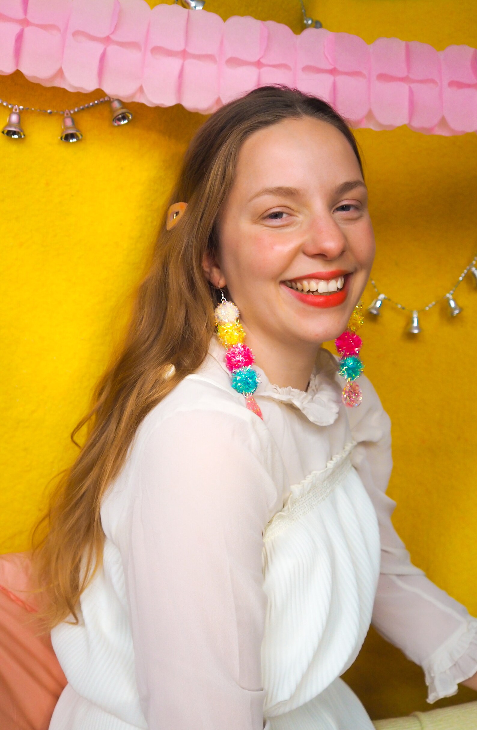 Statement Christmas Tinsel Resin Earrings Sterling Silver Etsy UK